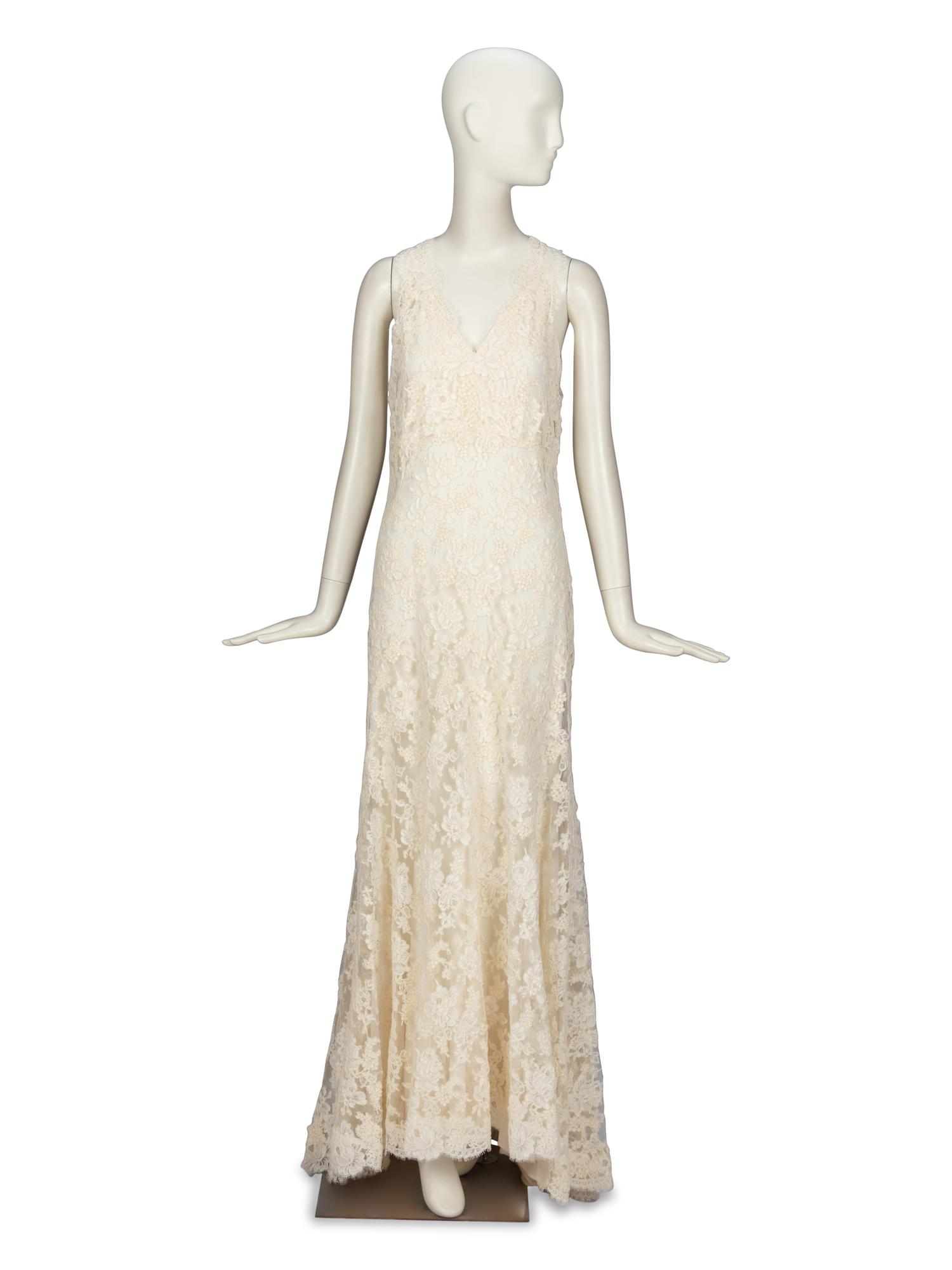 Monique Lhullier, Cream Lace Gown