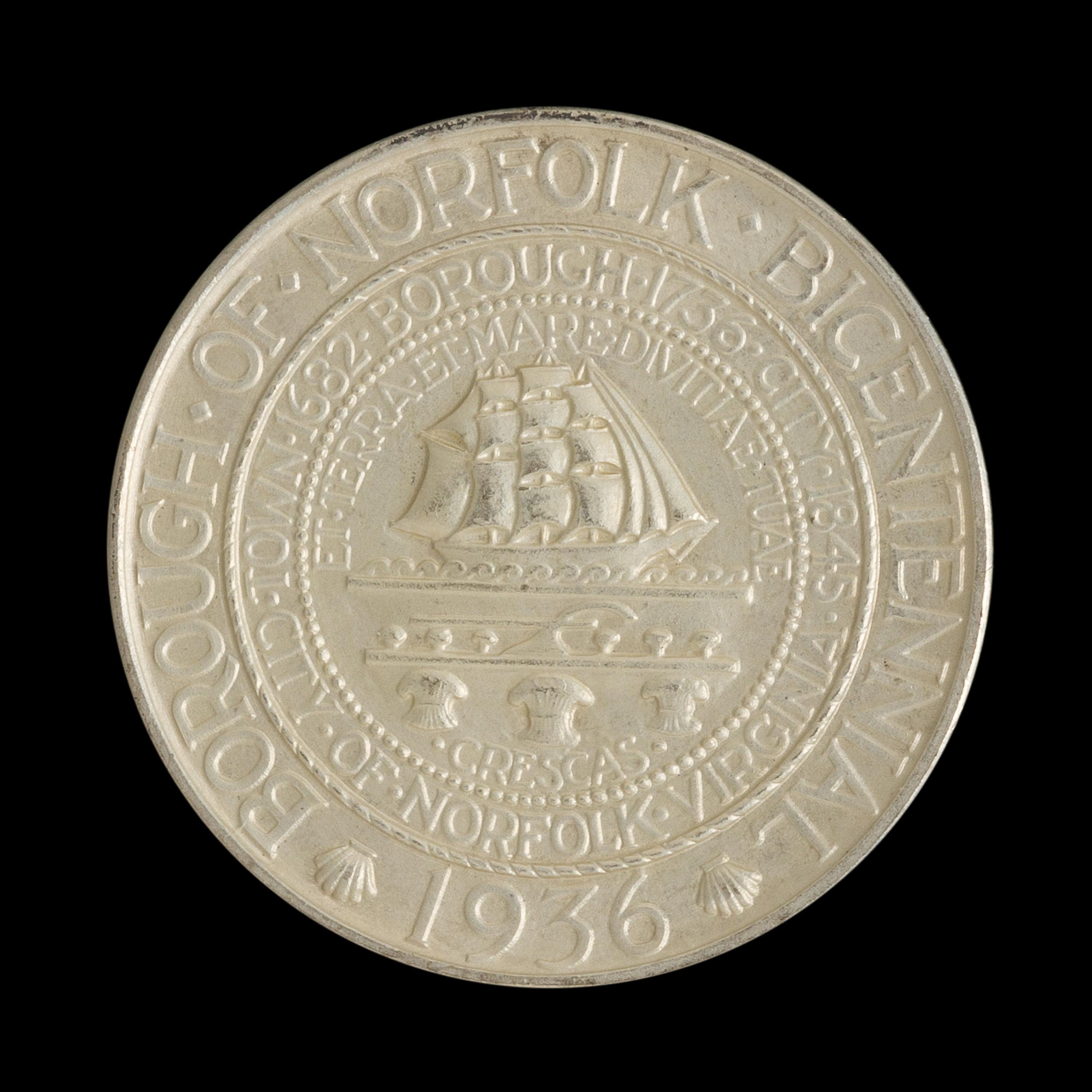 A United States 1936 Norfolk Commemorative 50c Coin