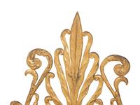 A Pair of Italian Gilt Metal and Glass Three-Light Sconces — Early 20th Century