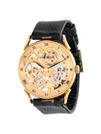 BUCHERER, GOLD-PLATED SKELETON WRISTWATCH