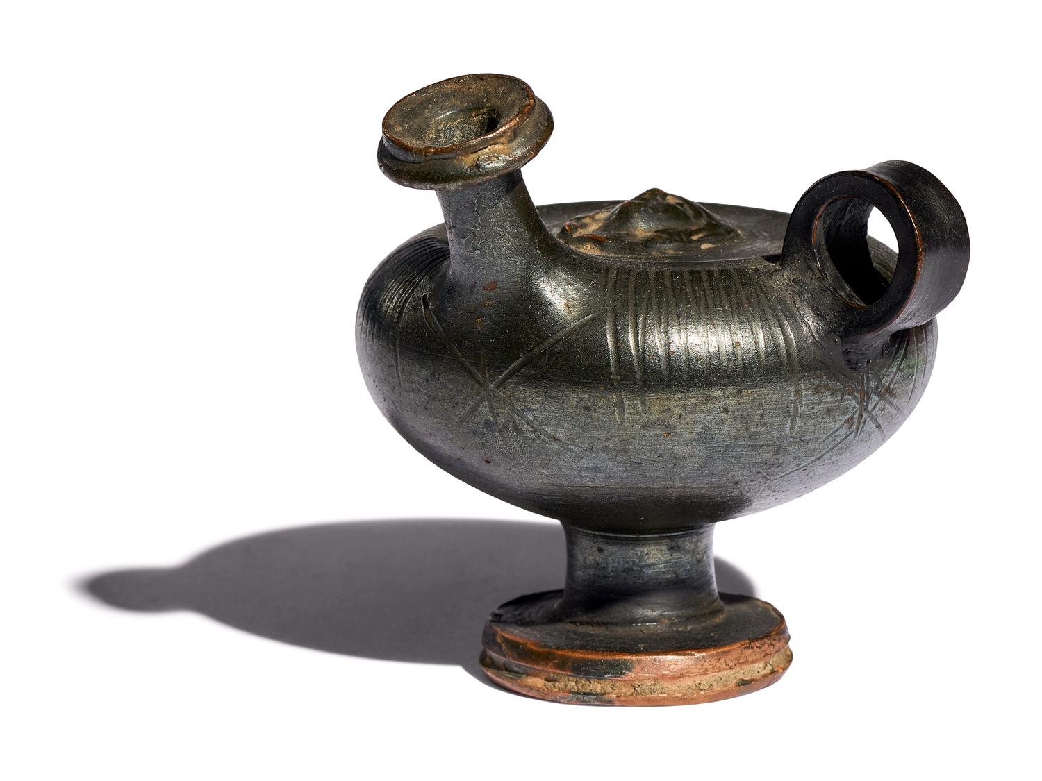 A Campanian Black-Glazed Guttus
