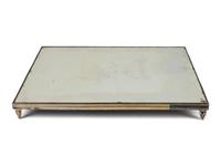 An English Silvered Metal Mirror Table Plateau