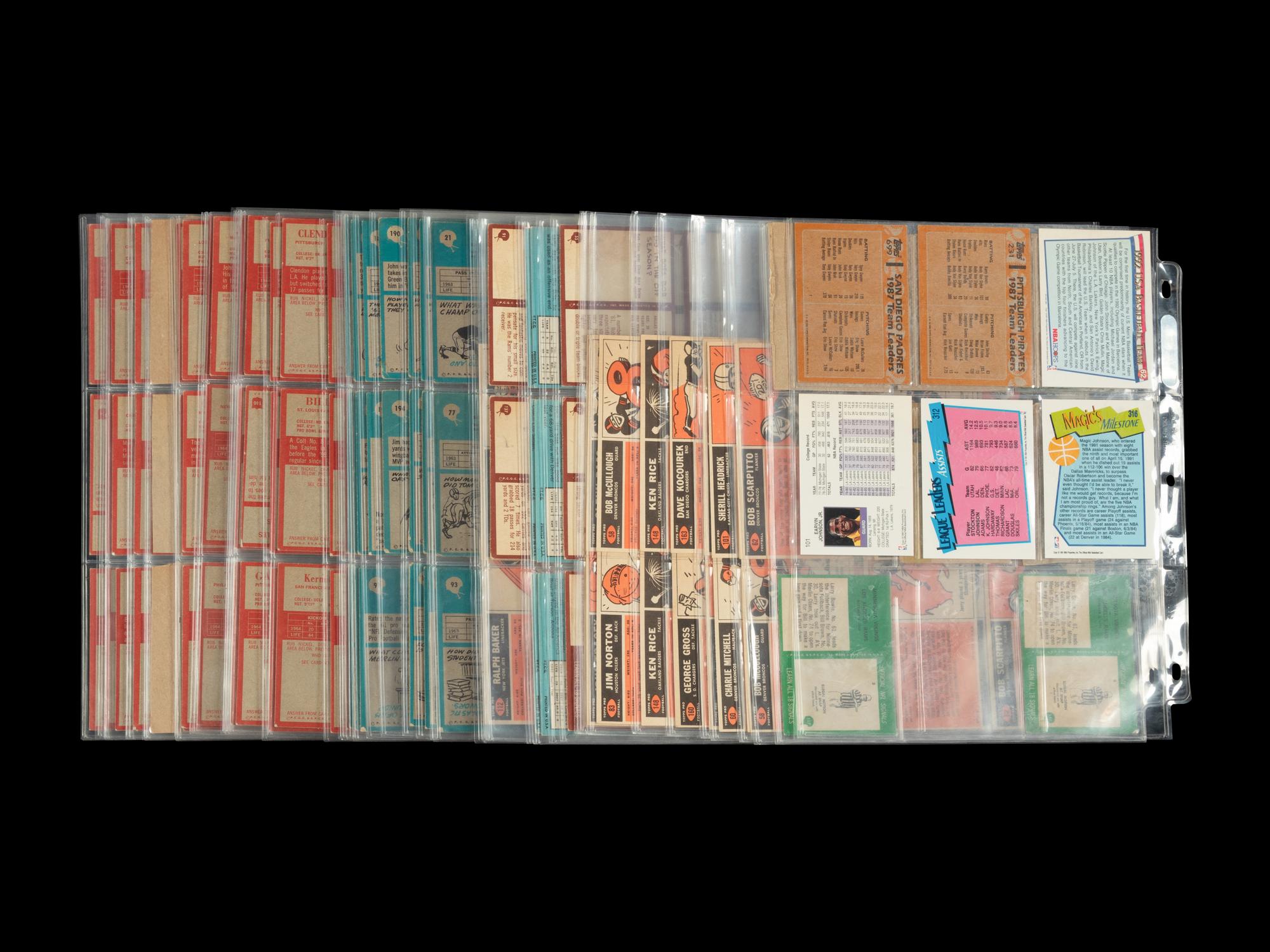 A Collection of 1960s Football Cards Including Multiple Hall of Famers