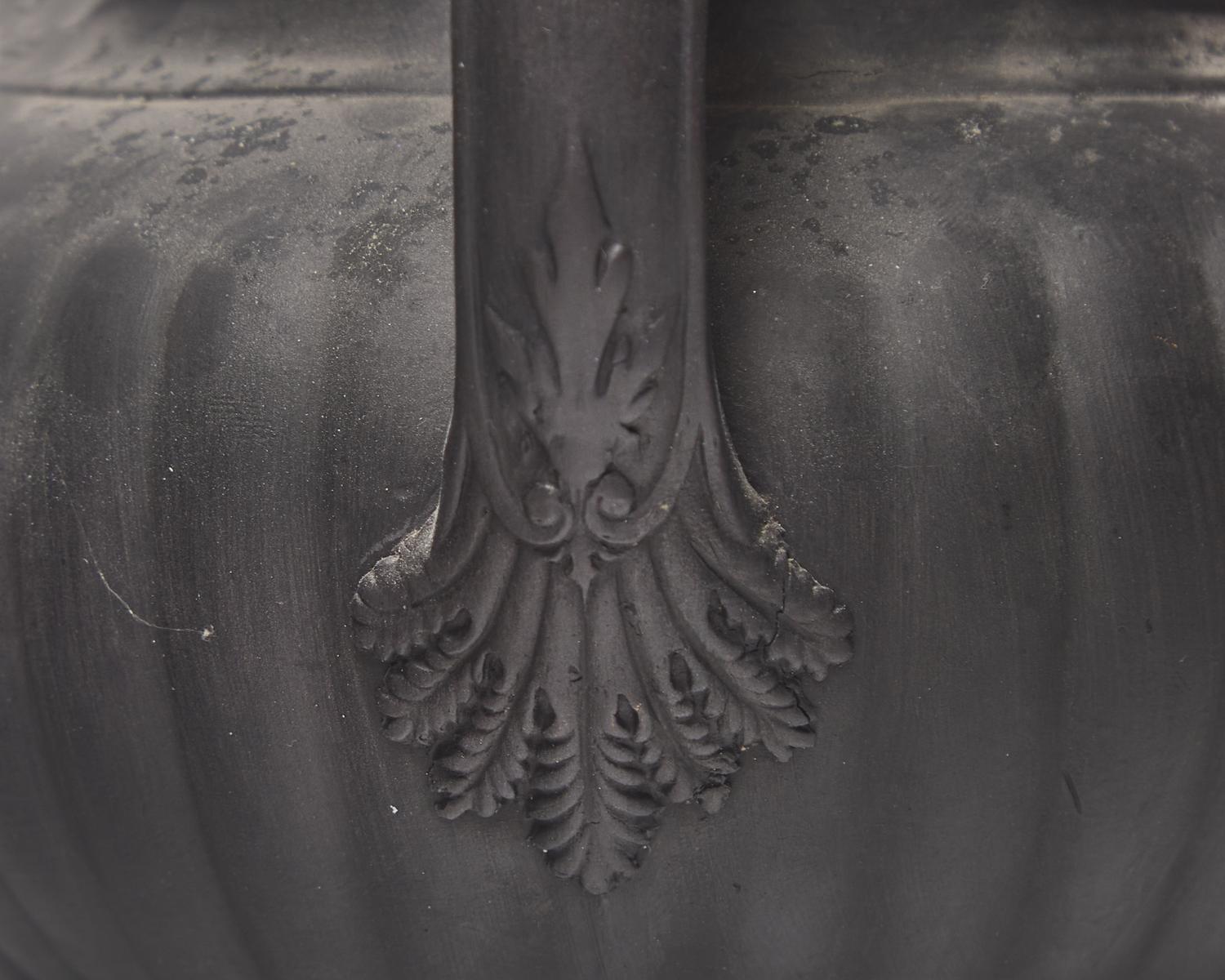 A Wedgwood Black Basalt Lobed Teapot