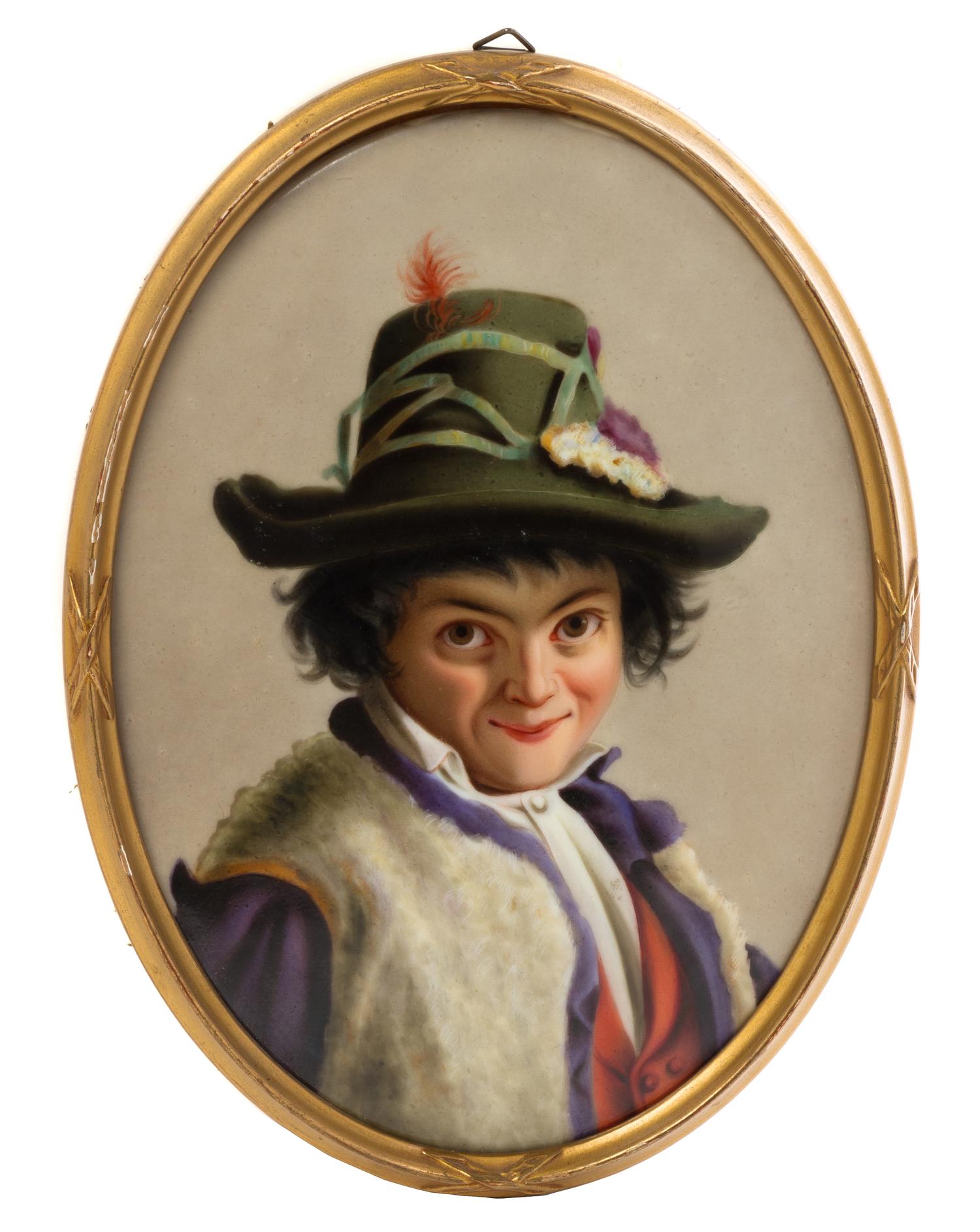 A Continental Porcelain Plaque Height 7 1/2 x width 5 3/8 inches.