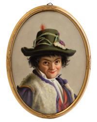 A Continental Porcelain Plaque Height 7 1/2 x width 5 3/8 inches.