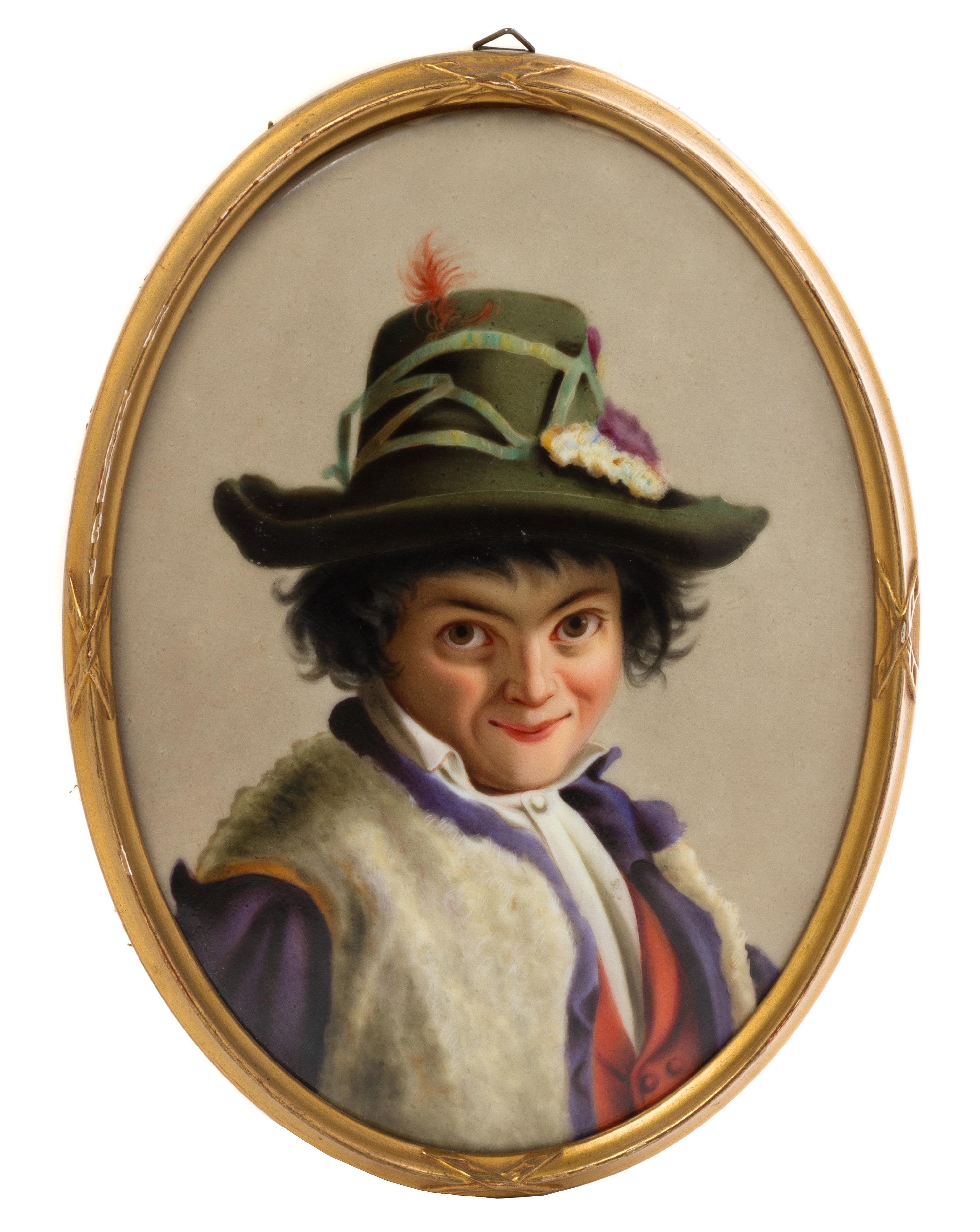 A Continental Porcelain Plaque Height 7 1/2 x width 5 3/8 inches.