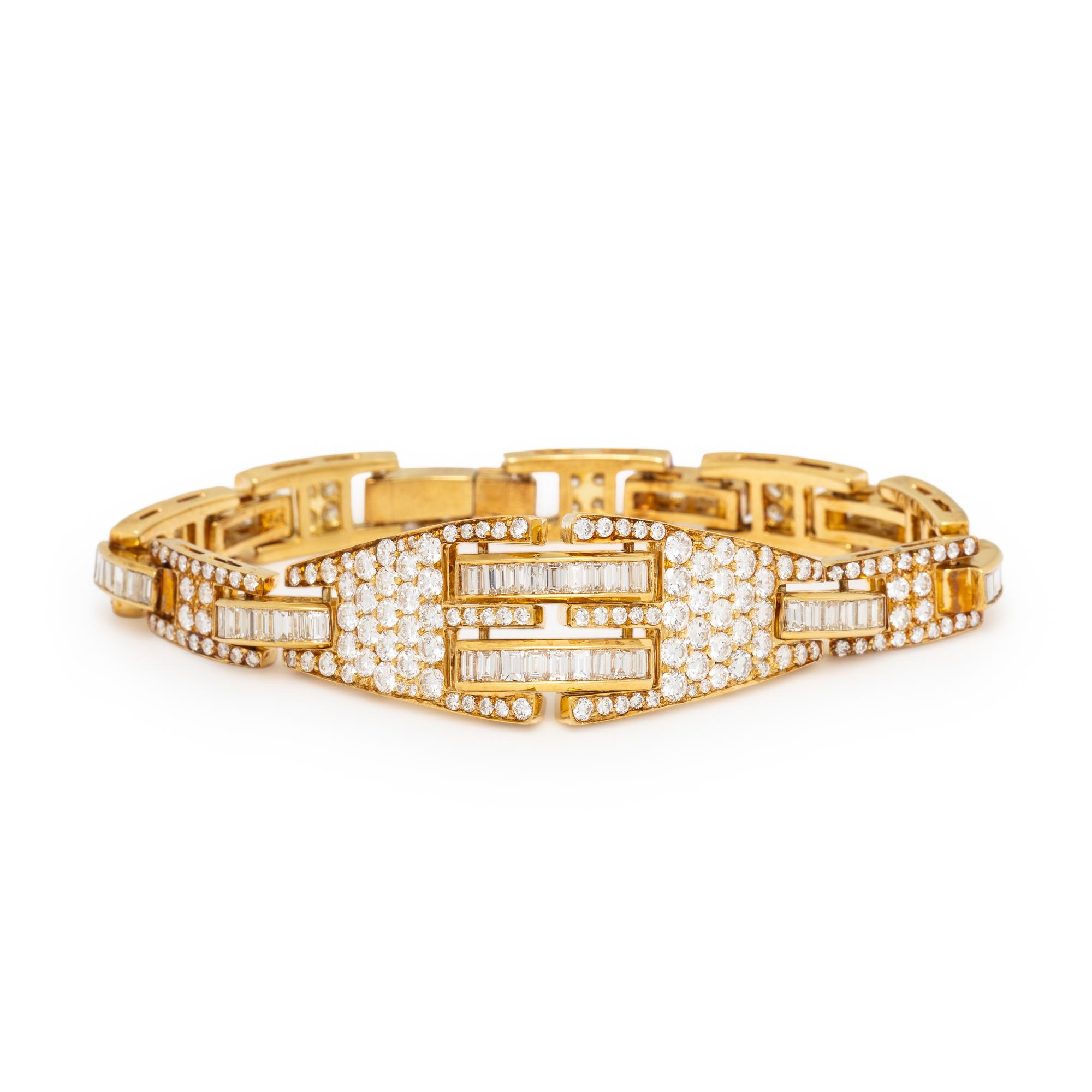 Diamond and Yellow Gold Bracelet