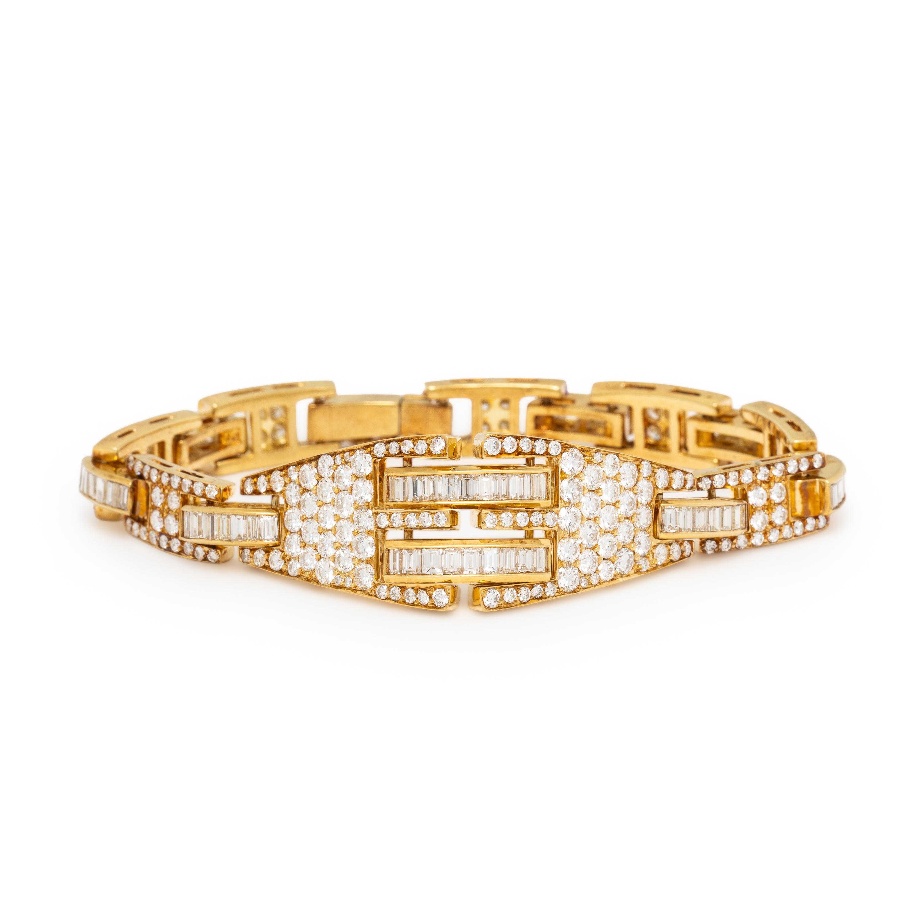 Diamond and Yellow Gold Bracelet
