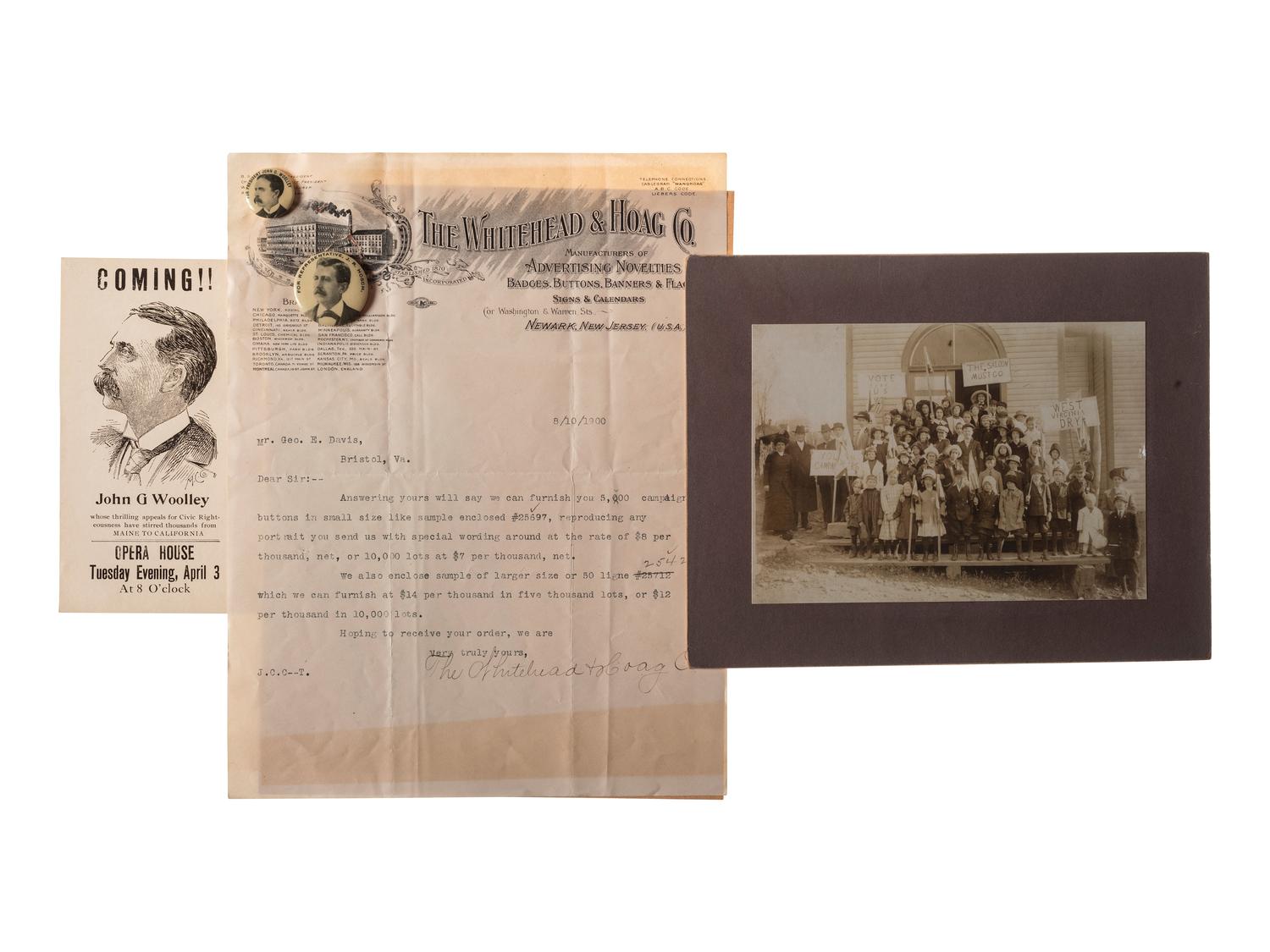 [POLITICS]. A diverse group of 19th-century ephemera, incl. politics, agriculture, and commerce.