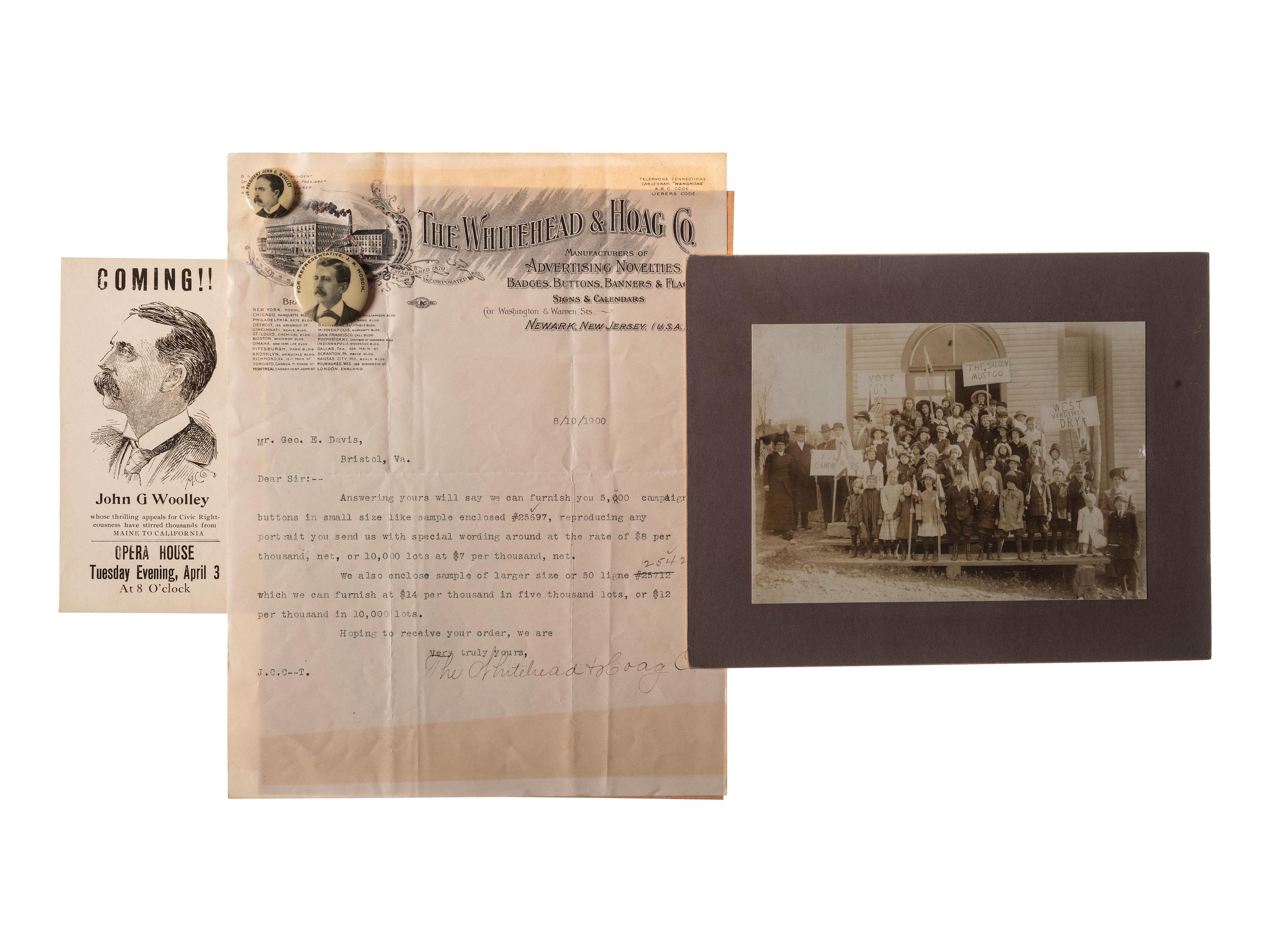 [POLITICS]. A diverse group of 19th-century ephemera, incl. politics, agriculture, and commerce.