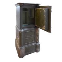 An Iron, Brass, and Wood Safe 24" W x 19" D x 53.5" H — Spain, Circa 1900