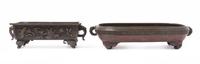 Two Bronze Censers Height of taller 5 inches.