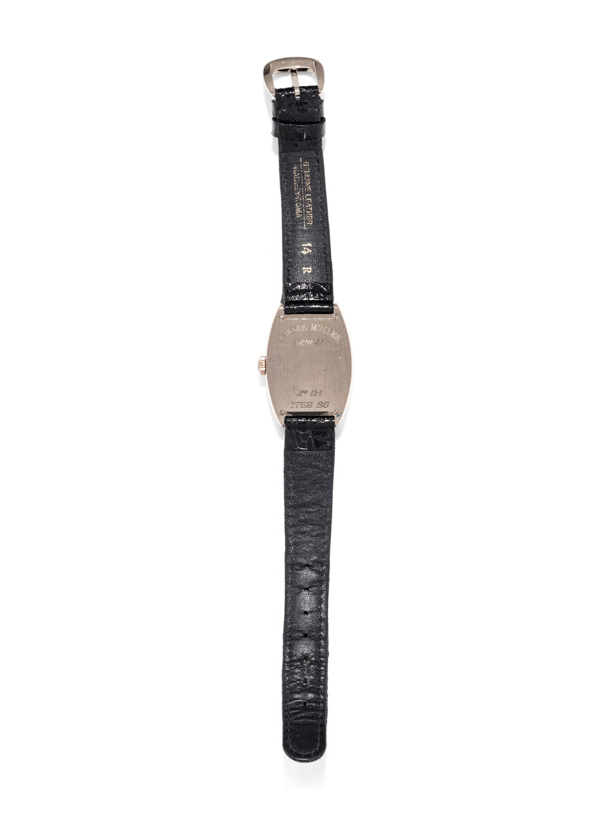 FRANCK MULLER, 18K WHITE GOLD REF. 1752 S6 'CINTREE CURVEX' WRISTWATCH