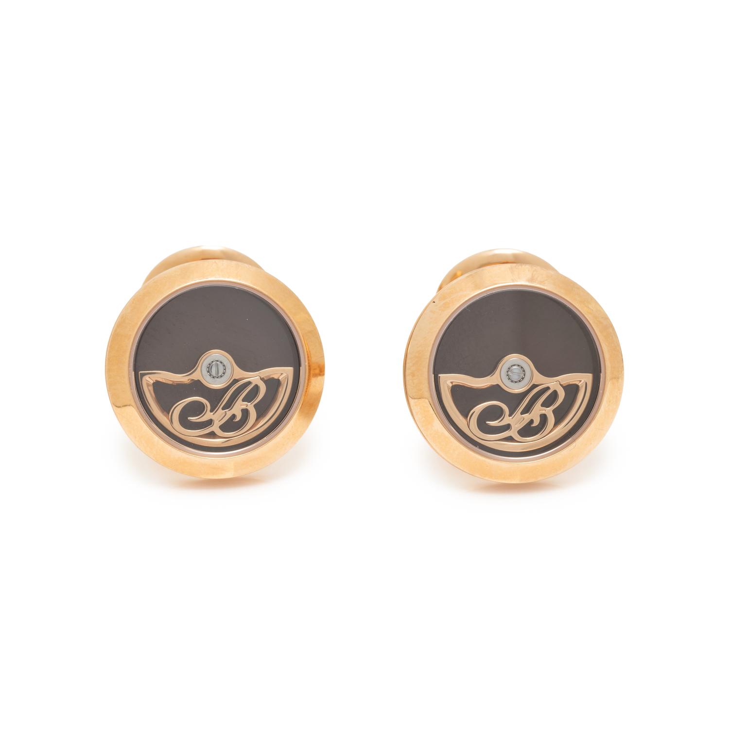 BREGUET, ROSE GOLD ROTOR CUFFLINKS