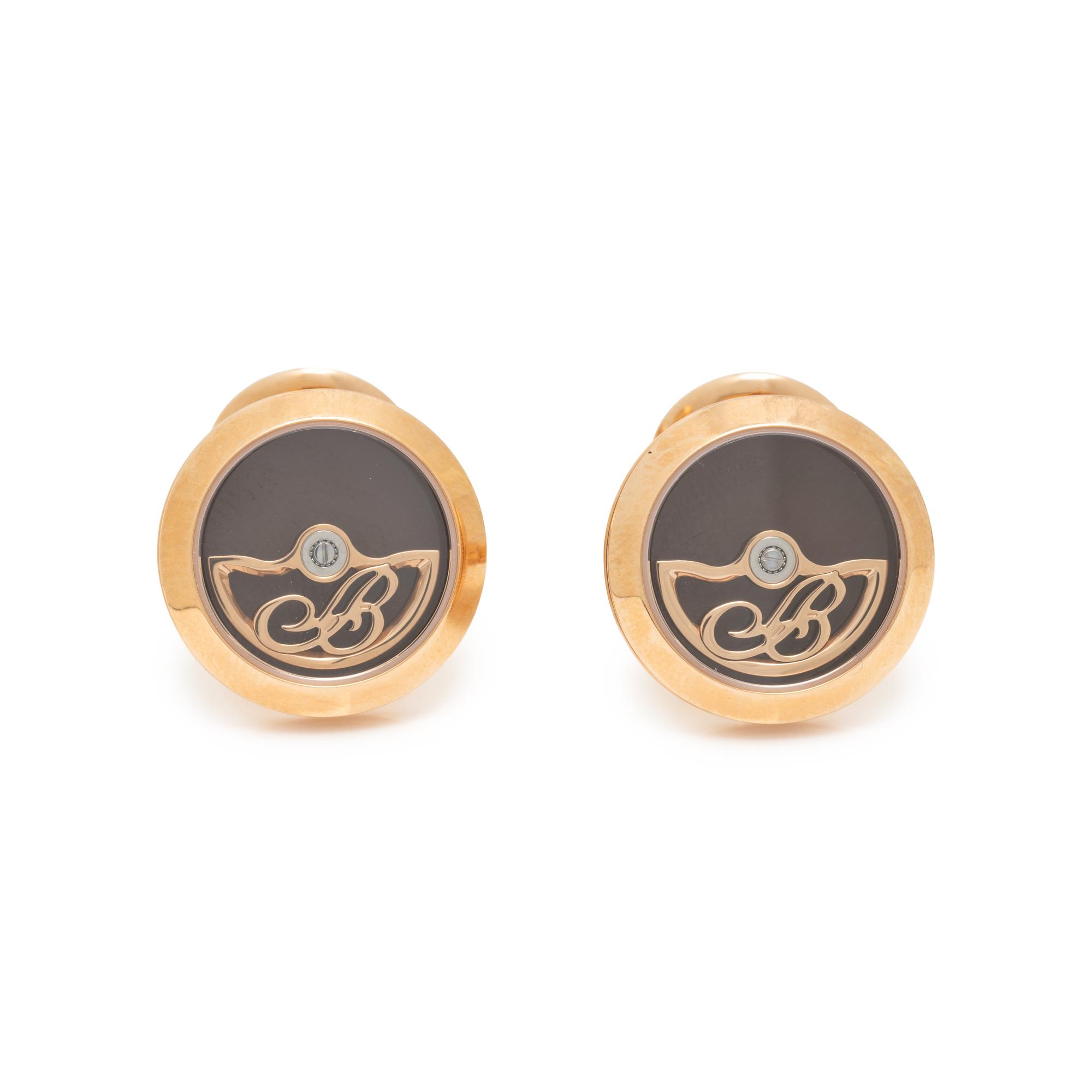 BREGUET, ROSE GOLD ROTOR CUFFLINKS