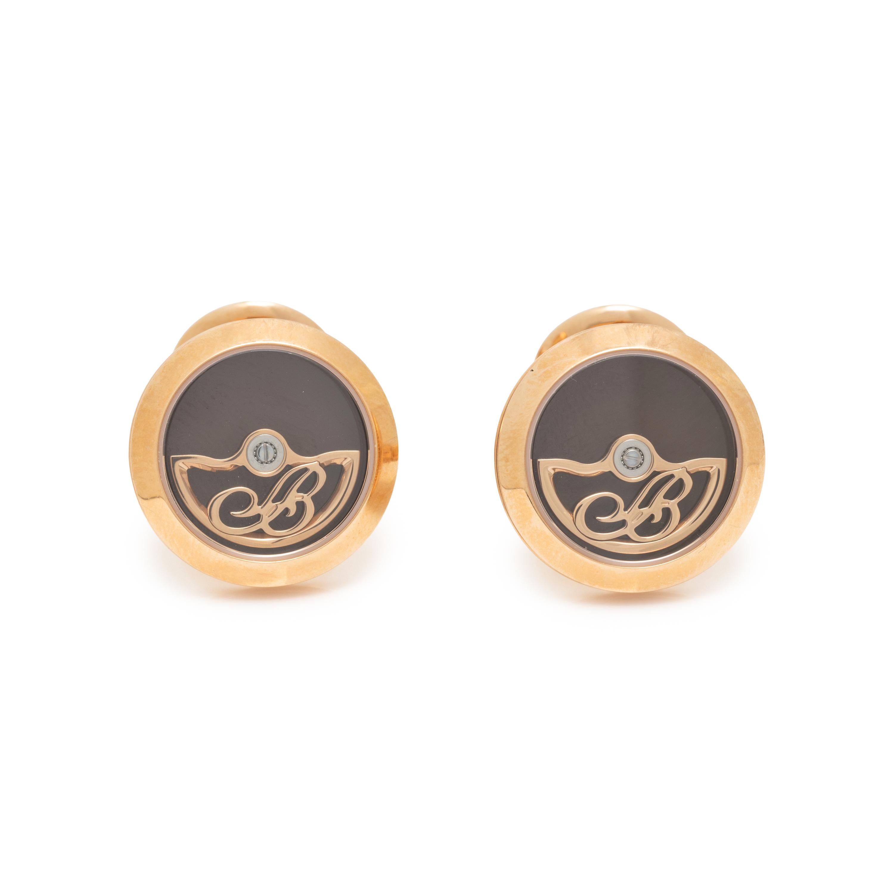 BREGUET, ROSE GOLD ROTOR CUFFLINKS