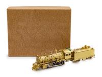 A Factory Boxed Samhongsa Brass HO-Gauge Santa Fe Railway 2-8-0 Locomotive and Tender