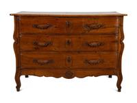 A Louis XV Provincial Fruitwood Commode