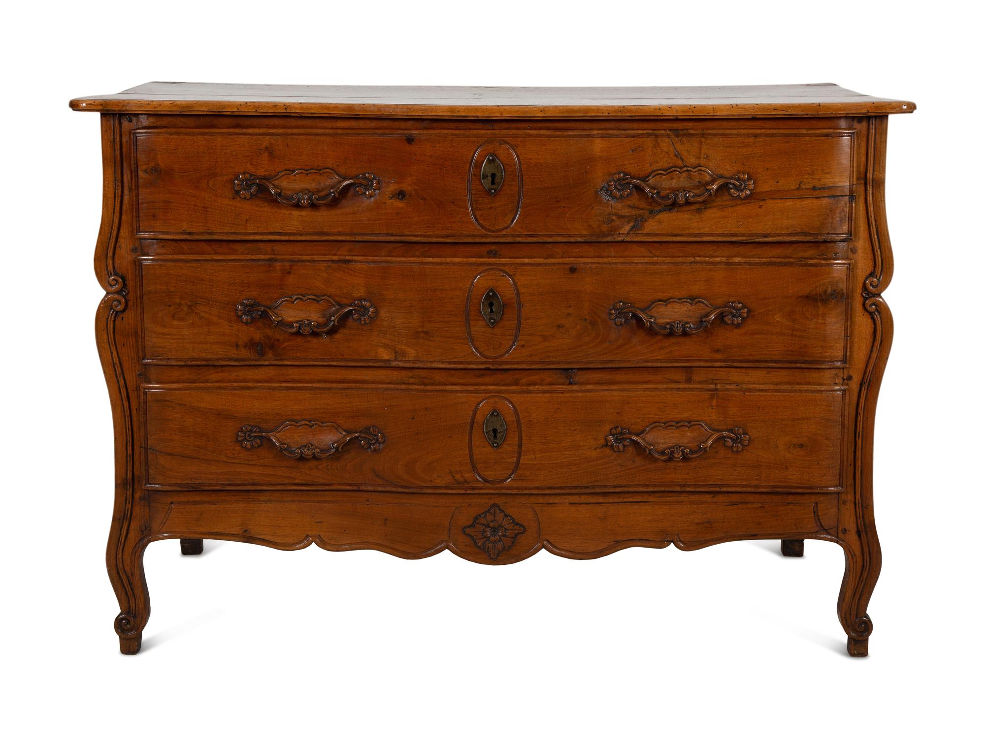 A Louis XV Provincial Fruitwood Commode