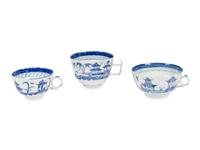 A Canton Blue and White Porcelain Tea Service