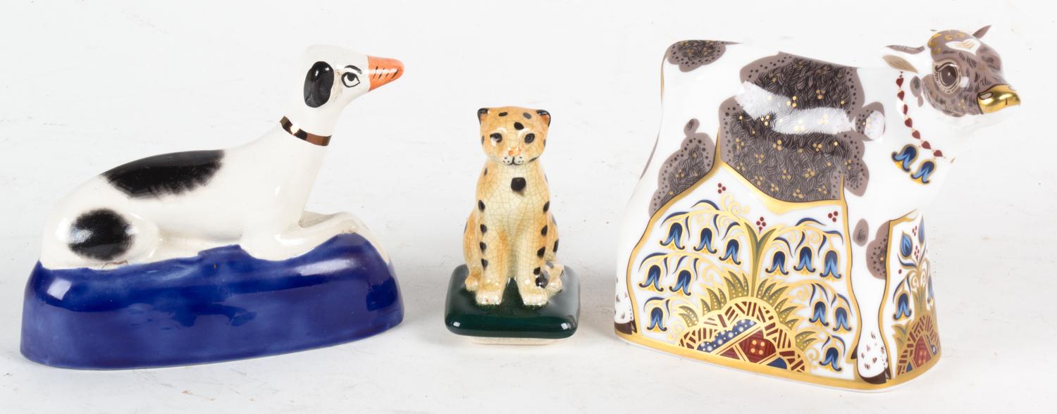 A Group of Porcelain Animal Figures Height of taller 4 3/4 inches.
