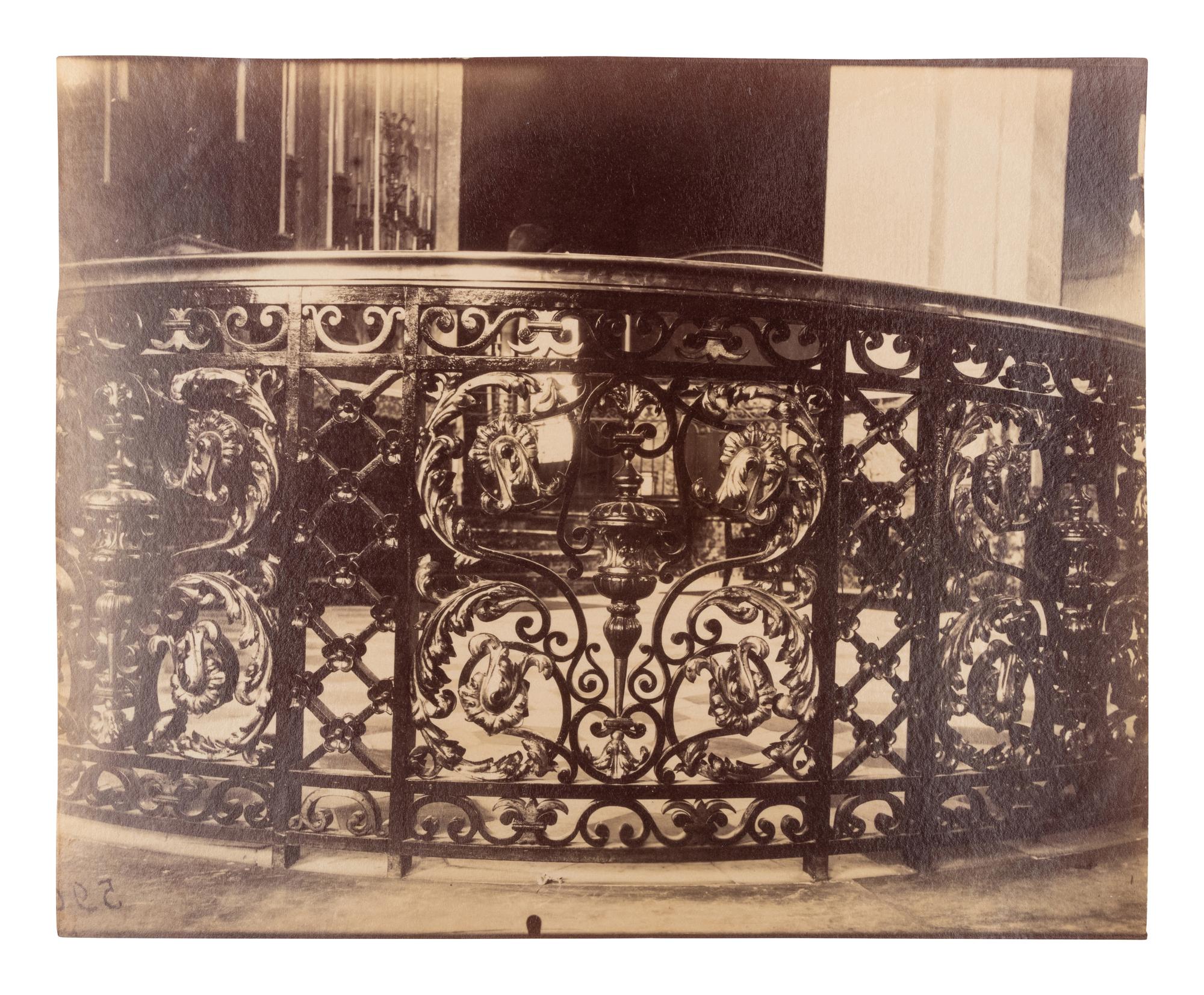 A group of four photographs ( Hôtel de Sully Charost, rue du Cherche-Midi 11 , 1904-1905; Hôtel de Fleury, rue des Saints-Pères 28 , 1905; 7 rue de l'Estrapade , 1905; Grille du chœr, èglise Saint Roch , 1912)