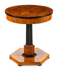A Biedermeier Part Ebonized Birch Side Table