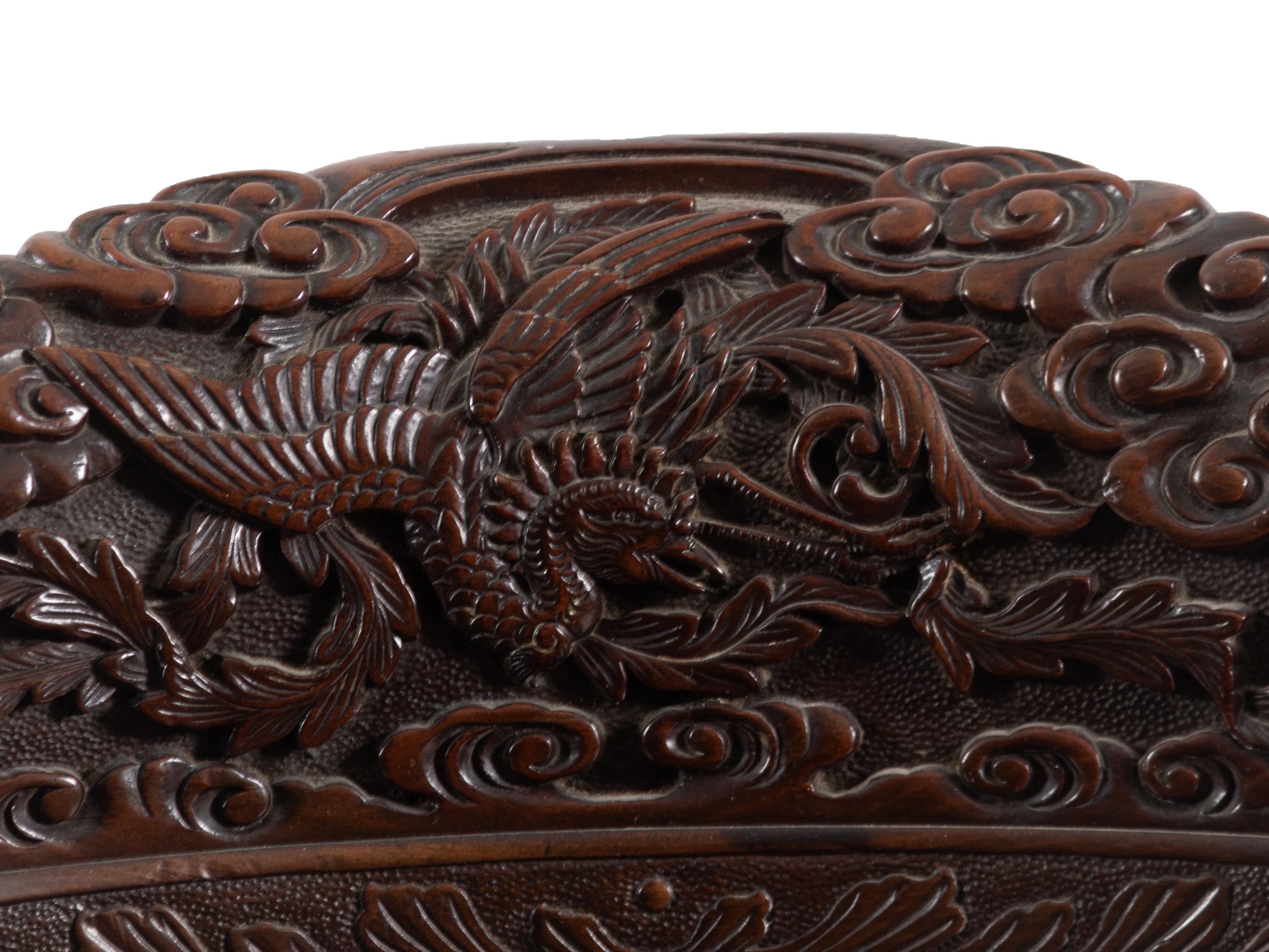 A Japanese Export Hardwood Armchair