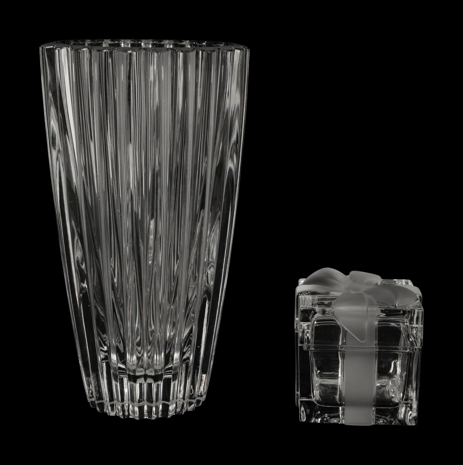 Two Tiffany & Co. Glass Table Articles