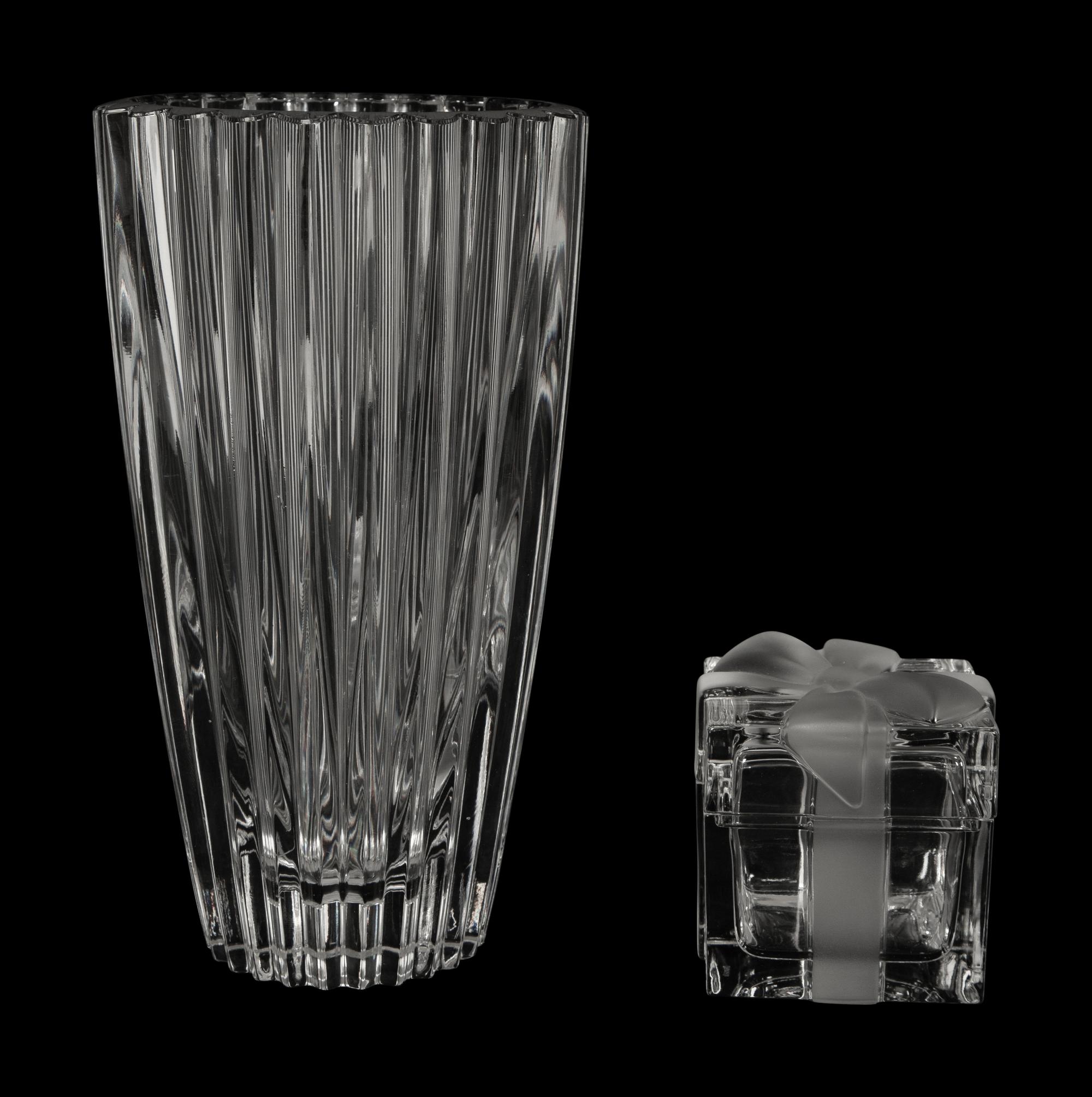 Two Tiffany & Co. Glass Table Articles