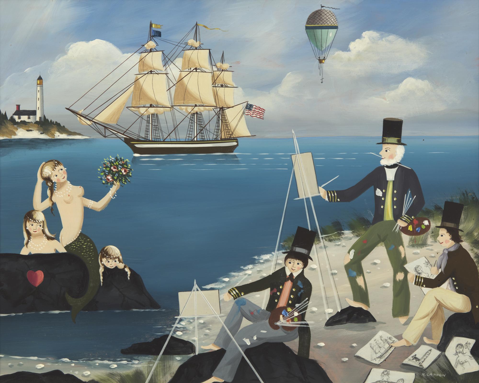 Ralph Eugene Cahoon, Jr. (1910-1982) Artist at Work , Cape Cod, MA, Circa 1960-1975