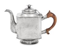 An Argentinian Silver-Plate Coffee Pot