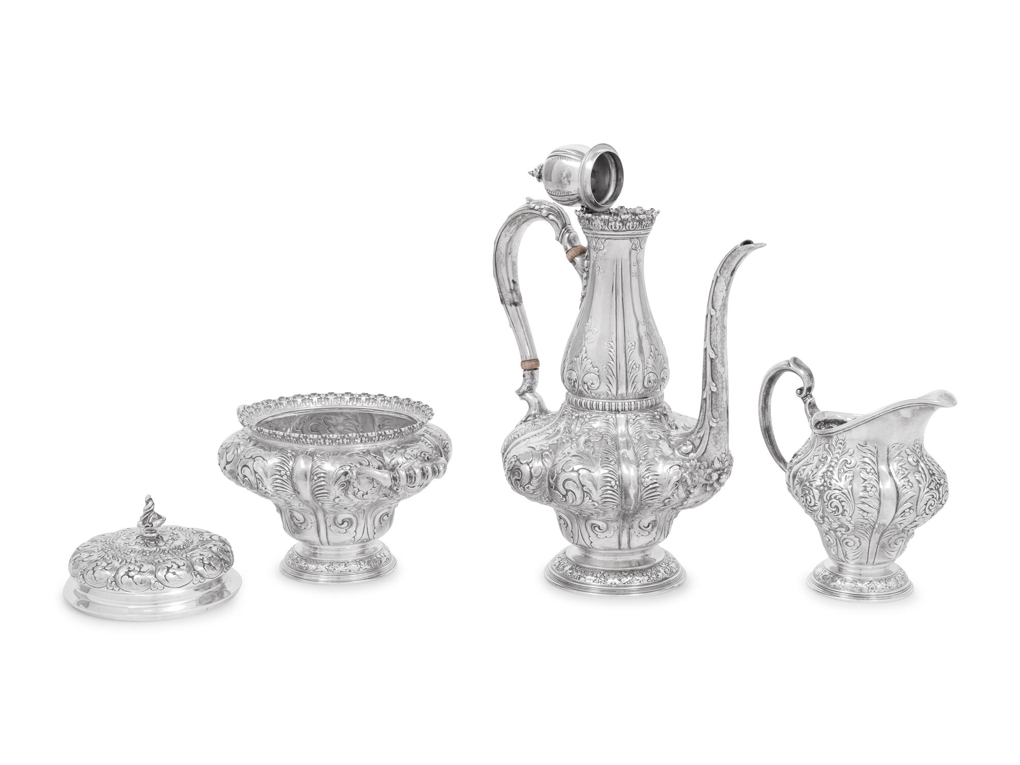A Tiffany & Co. Silver Three-Piece Coffee Service