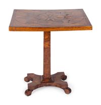 A Biedermeier Parquetry Walnut Tilt-Top Table — EARLY 20TH CENTURY