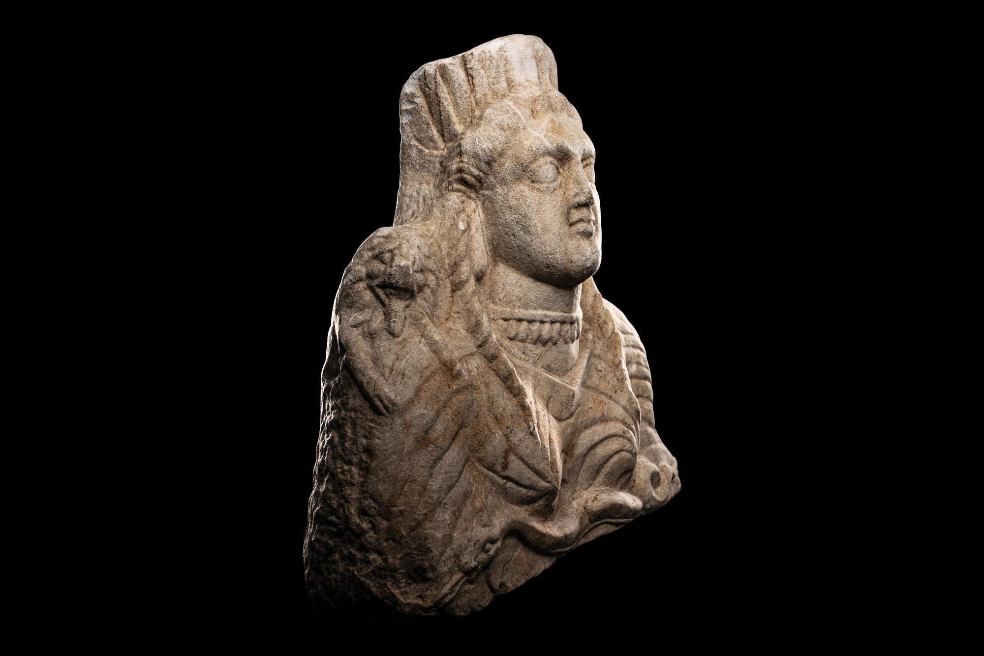 An East Roman Limestone Bust of Cybele