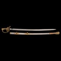 Presentation Imported 1850 Staff & Field Officers Sword of Lt. Hannibal Johnson, Captured at Gettysburg & The Wilderness - Escaped From Prison
