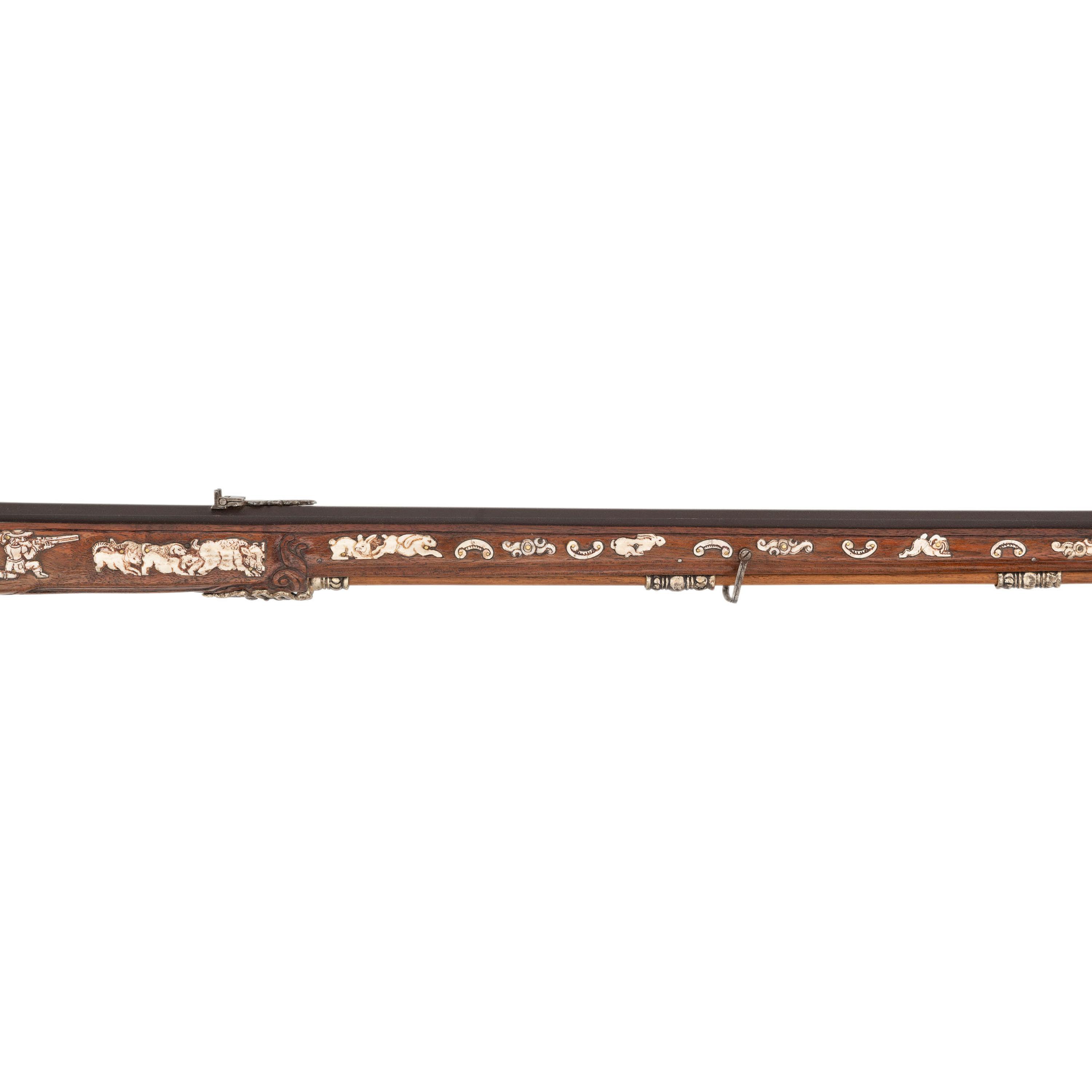 Contemporary Flintlock Jaeger Rifle by John B. Derrick (American, b.1936)