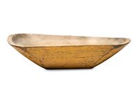 A Rare Yellow Paint Decorated Wooden Bowl