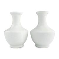 A Pair of Chinese Blanc-de-Chine Porcelain Vases