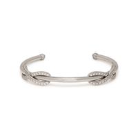 TIFFANY & CO., WHITE GOLD 'INFINITY DOUBLE DIAMOND' CUFF BRACELET