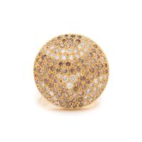 CARTIER, DIAMOND AND COLORED DIAMOND 'JETON SAUVAGE' RING