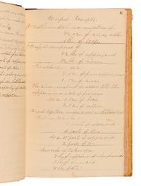 [MANUSCRIPTS – REMEDIES]. Manuscript home maintenance and home remedy guide. Jamestown, NY, 1832.