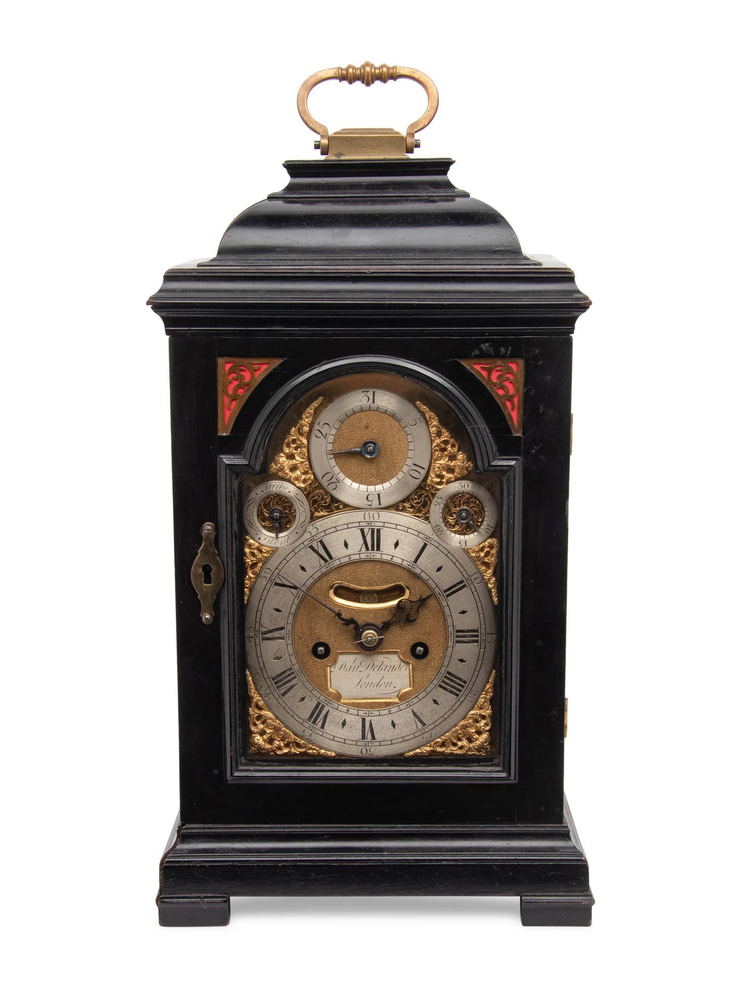 A George I Ebonized Repeating Bracket Clock