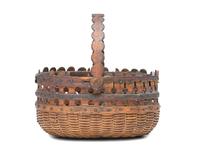 A Nantucket 'Double Lollipop' Woven Basket