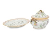 A Royal Copenhagen Flora Danica Porcelain Tureen and Platter