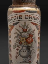A Pair of Andrew Clemens (American, 1857-1894) 'Sweetheart' Sand Bottles