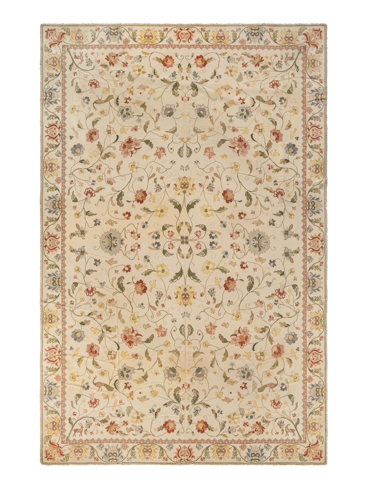 A Room Sized Aubusson Style Rug