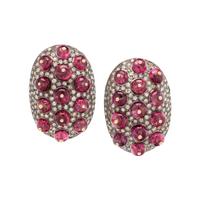 SPINEL AND DIAMOND EARRINGS