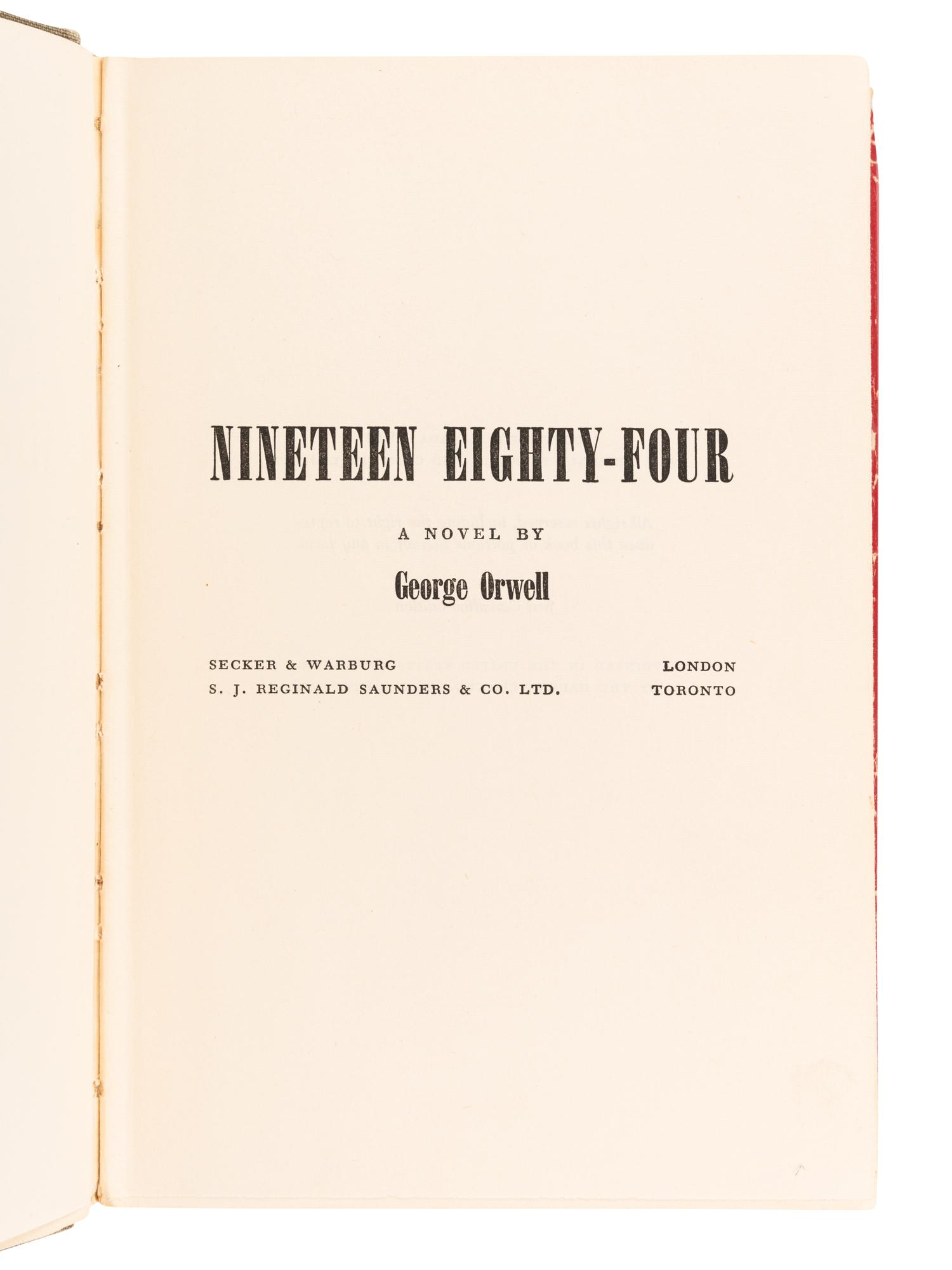 ORWELL, George (1903-1950). A group of 5 works, comprising:
